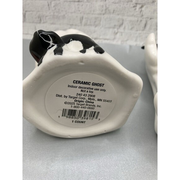 Target Hyde & EEK! Ceramic Ghosts With Bat, Pink Pumpkin and Ghost With Cat - Picture 7 of 8